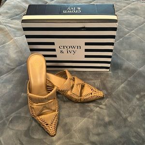 NIB - Never worn! Women’s crown & ivy heel mules.